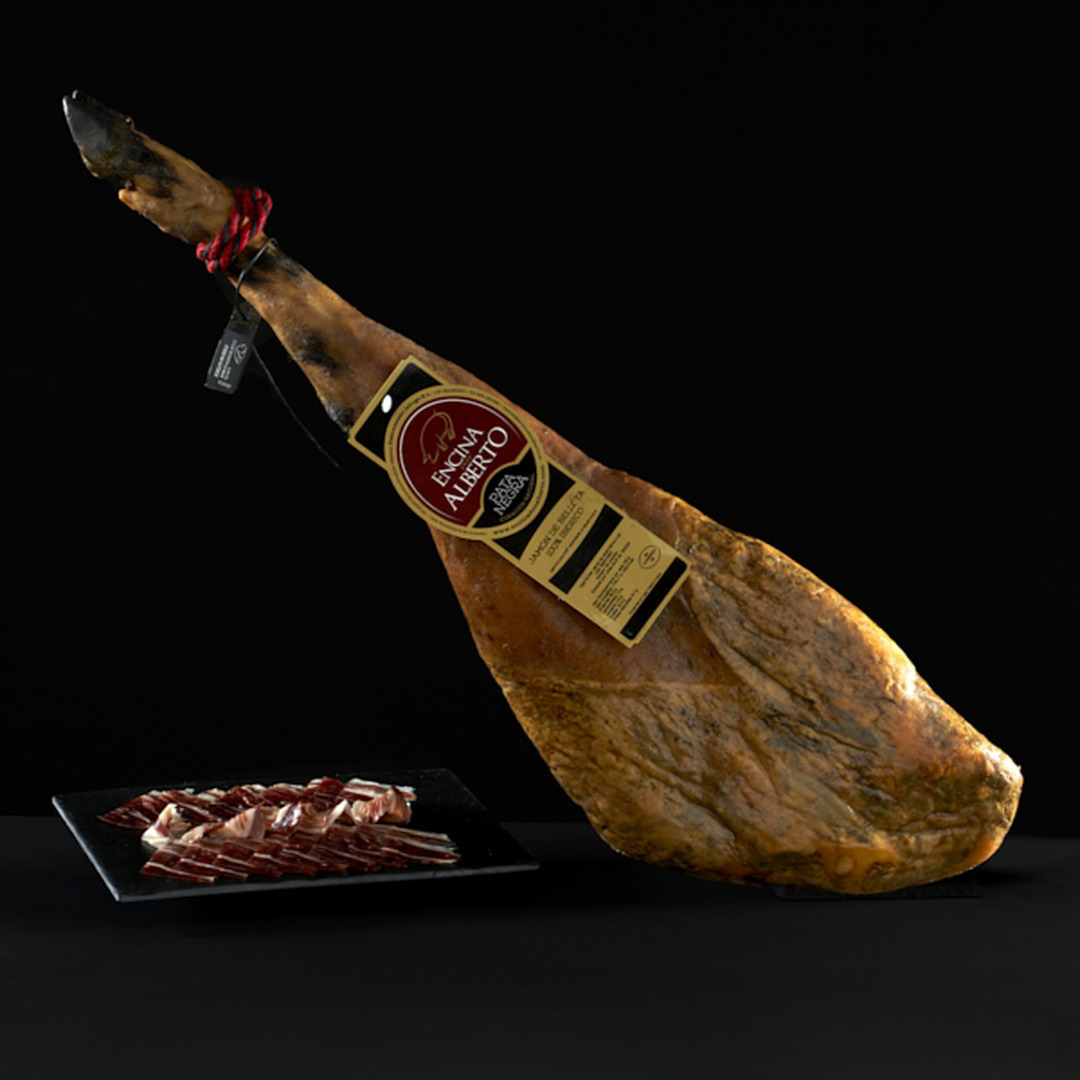  Jamón Ibérico Pata Negra Puro Bellota Curado durante 4 años,  50% Raza Ibérica, 20 Libras! 40-50 Porciones : Comida Gourmet y Alimentos